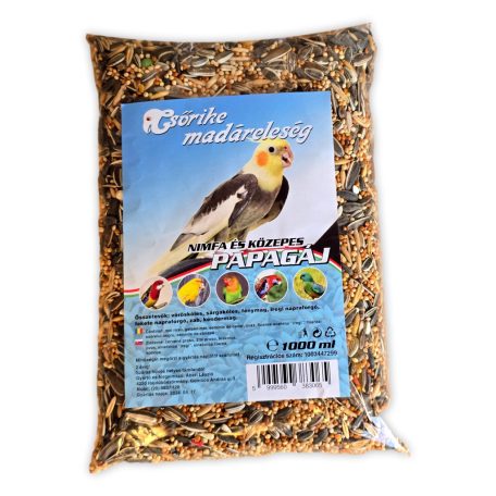 Csőrike Bird Feed – Cockatiel and Medium Parrots – 1L