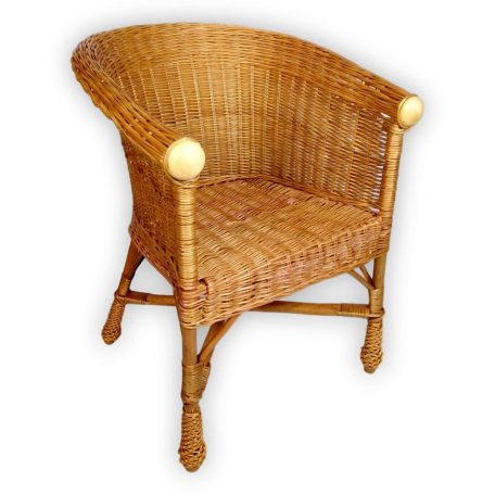 Wicker rattan armchair