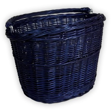 Blue bicycle basket 40x30x23/28cm