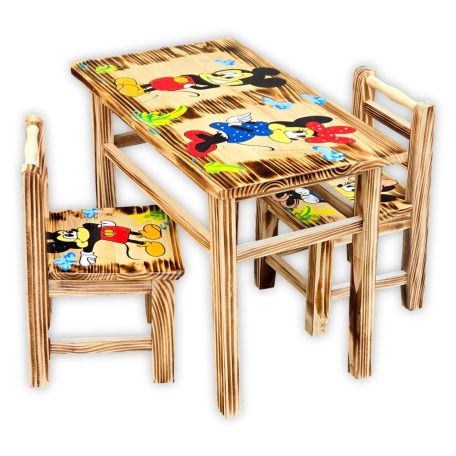 Wooden Children's Table with Chairs